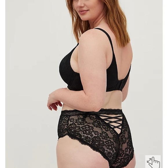 Torrid Size 3 Black Lace XO Back Cheekster Panty NWT - Picture 1 of 6